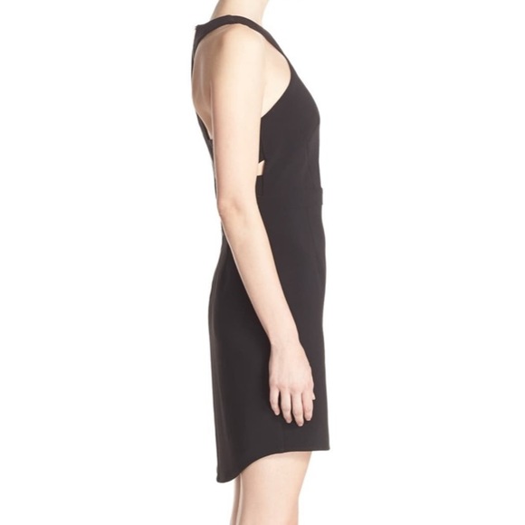 Crossover Neck Crepe Sheath Dress - Picture 2 of 8